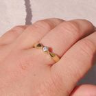 Image 9 of Gold solitaire ring with diamond; 0.17 ct.