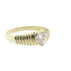 Image 6 of Silver ring with zirconia; Gold plated