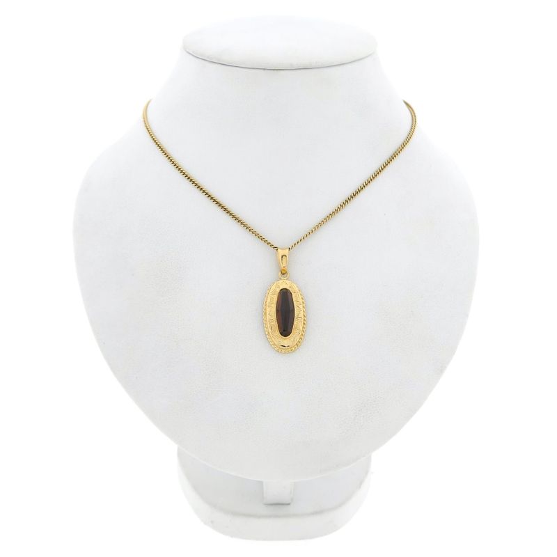 Image 4 of Vintage Gold Pendant with Garnet