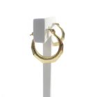 Image 4 of Gold lapidary earrings | Ø 16 mm