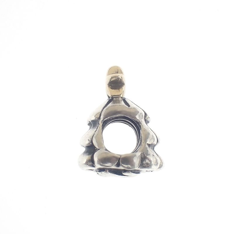 Image 5 of Pandora charm; Silver with gold; Christmas tree