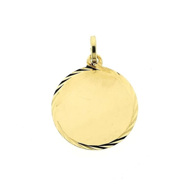 Image 1 of Round gold engraving plate (engraving costs included in the price)