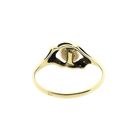 Image 3 of Gold ring with pearl and diamonds; 0.02 ct.