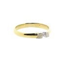 Image 7 of 18-karat two-tone gold ring with 0.04 ct. diamond