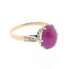 Image 5 of Two-tone ring with synthetic pink ruby and diamond | Approx. 0.06 ct.