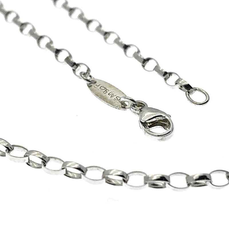 Image 2 of Silver long jasseron necklace | 69 cm