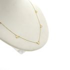 Image 3 of Gold thin anchor link chain with hearts | 45 cm