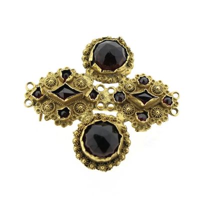Image 1 of Antique gold brooch with garnet
