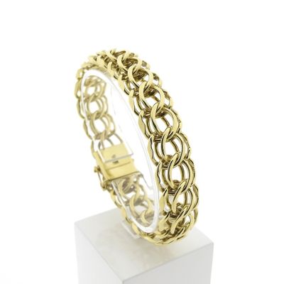 Image 1 of Solid gold Prince of Wales link bracelet.