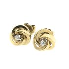 Image 7 of Vintage gold stud earrings with diamond | 0.07 ct.