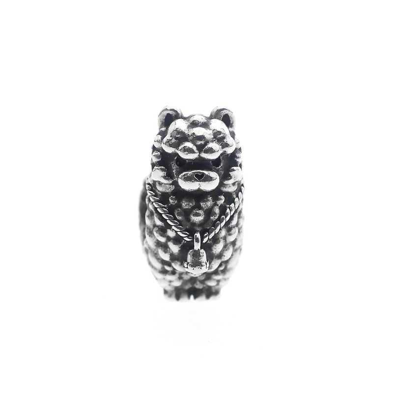 Image 3 of Pandora charm; Silver; Fluffy Llama