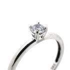 Image 2 of White gold solitaire ring with zirconia; Blush
