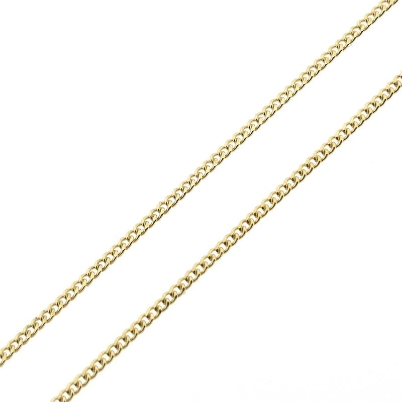 Image 6 of Gold thin gourmet link necklace | 51 cm