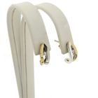 Image 1 of Bicolor gold stud earrings with zirconia