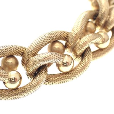 Image 2 of Gold wide fantasy link bracelet