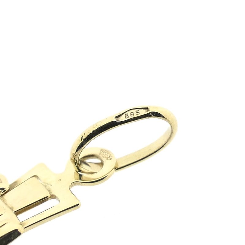 Image 5 of Gold pendant of a cross with corpus | INRI