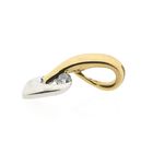 Image 5 of Two-tone gold minimalist pendant with diamond; 0.035 ct.