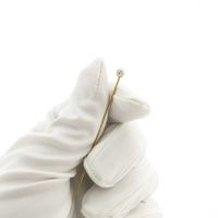 Gold lapel pin, tie pin with diamond | 0.14 ct