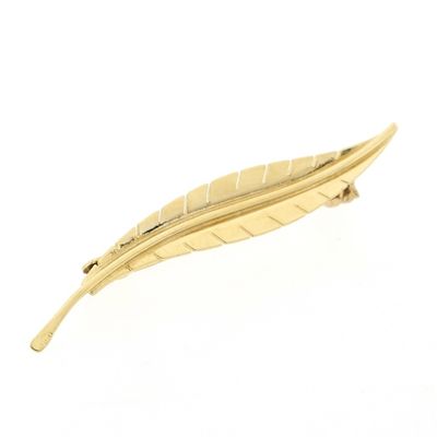 Image 2 of Gold feather brooch