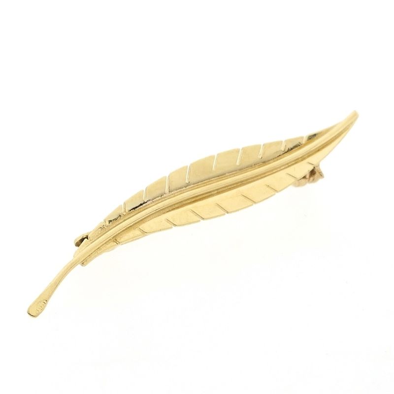 Image 2 of Gold feather brooch