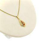 Image 10 of Vintage gold pendant with red coral.
