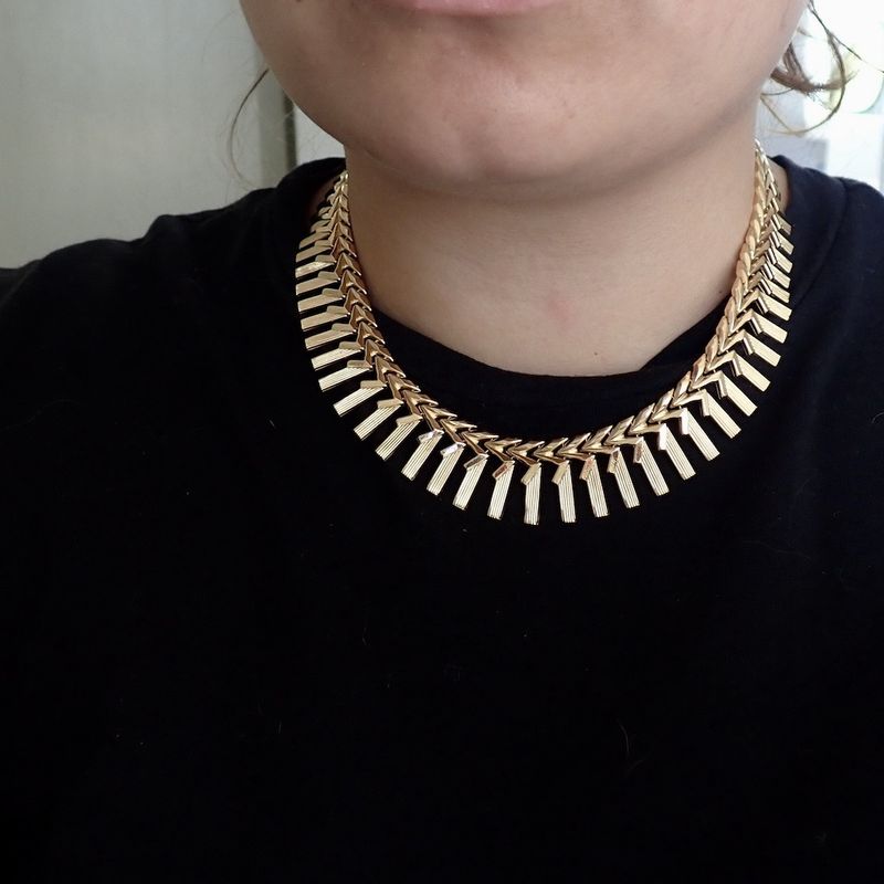 Image 2 of 18 carat gold Cleopatra necklace.