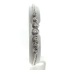Image 5 of White gold herringbone link bracelet with diamonds; 0.42 ct.