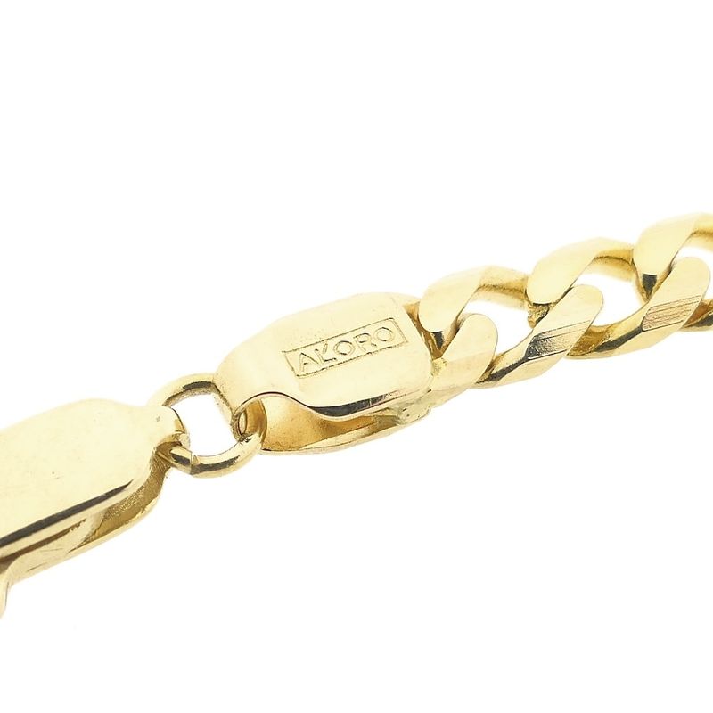 Image 3 of Gold gourmet link bracelet with engraving plate