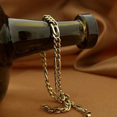 Image 2 of 18K Two-tone gold Figaro link bracelet | 20 cm