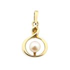 Image 1 of 8 Karat Pendant with a Pearl