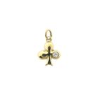 Image 1 of Golden Clover Leaf Pendant with Zirconia