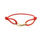 Image 1 of Forever Knots® Handmade Red Satin Bracelet with Gold Link