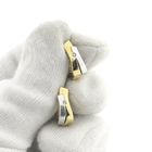 Image 9 of Two-tone gold earrings with diamonds | 0.04 ct.