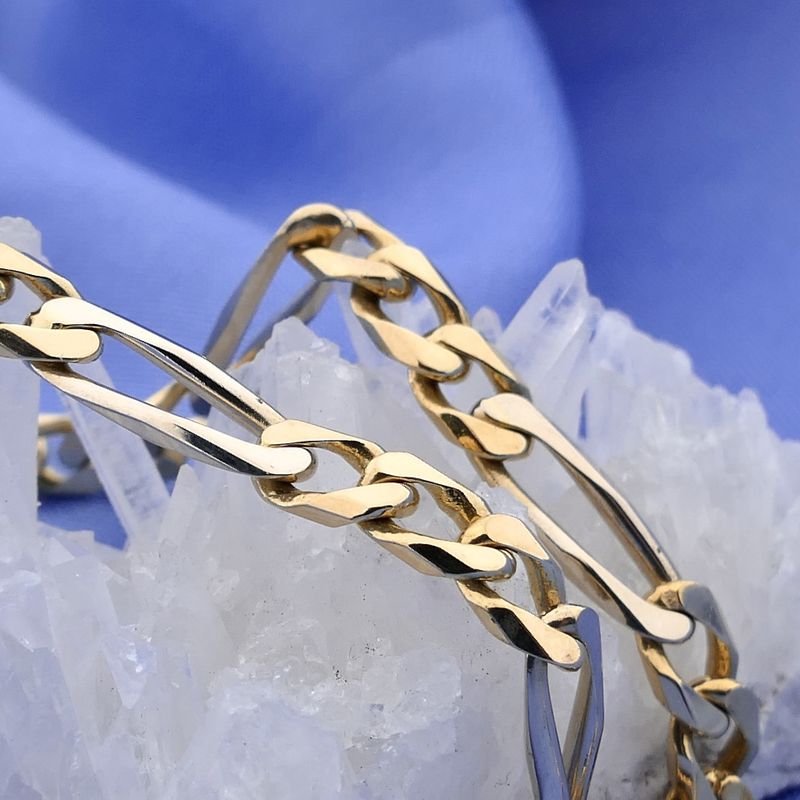 Image 2 of Bicolor Gold Figaro Chain