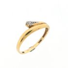 Image 1 of Gold ring with diamond; 0.005 ct.