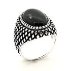 Image 1 of Silver signet ring with onyx