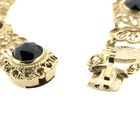 Image 3 of Antique gold boat bracelet with garnet