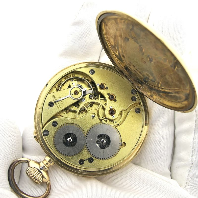 Image 5 of Antique 14k gold IWC pocket watch from 1919