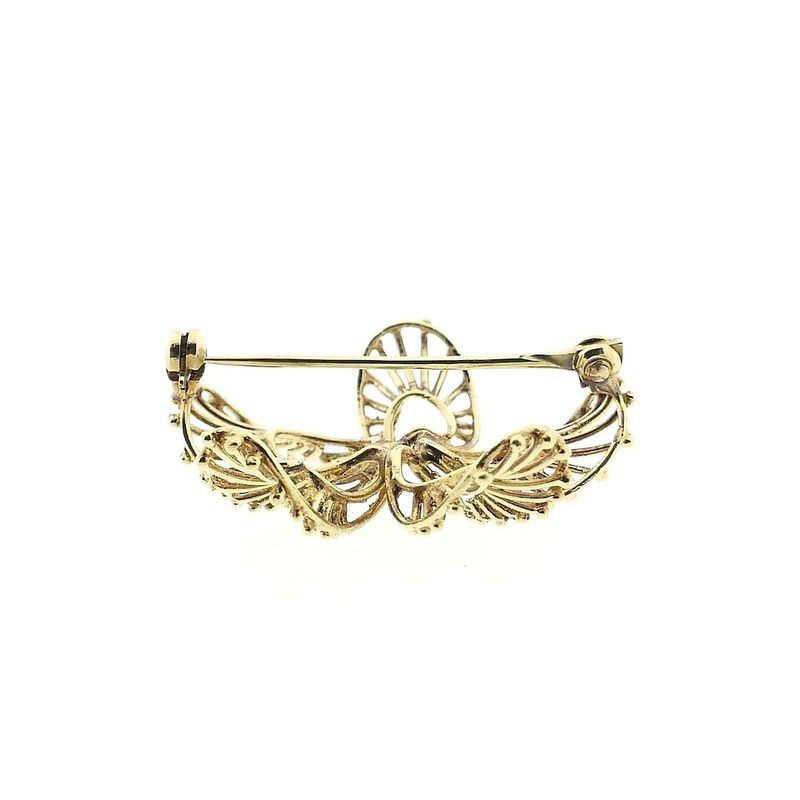 Image 3 of Golden flower brooch