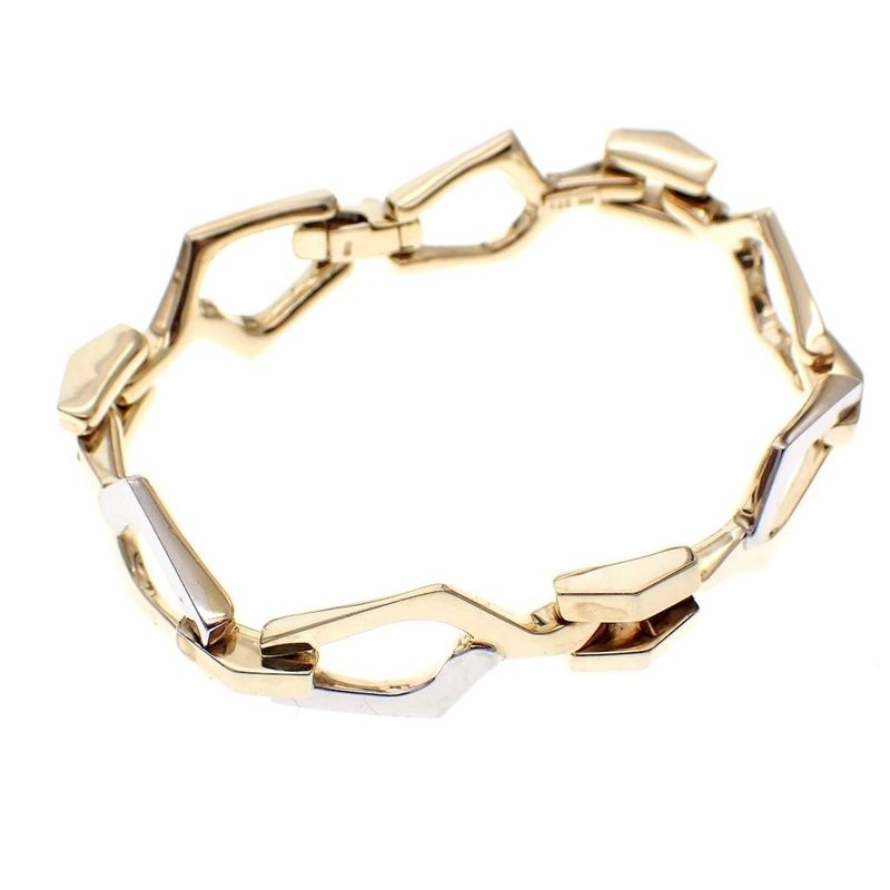 Image 5 of Two-tone gold fantasy link bracelet