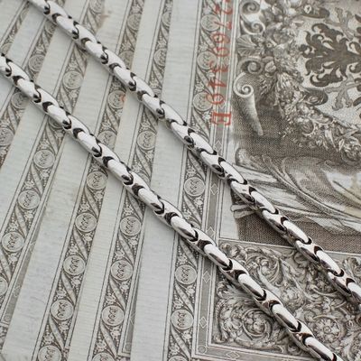 18K white gold fantasy link chain | 43.5 cm | Chimento Image 2 of 18K white gold fantasy link chain | 43.5 cm | Chimento