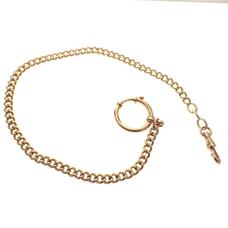 Image 1 of Vintage gold watch chain; Chatelaine (for a pocket watch) | 28 cm