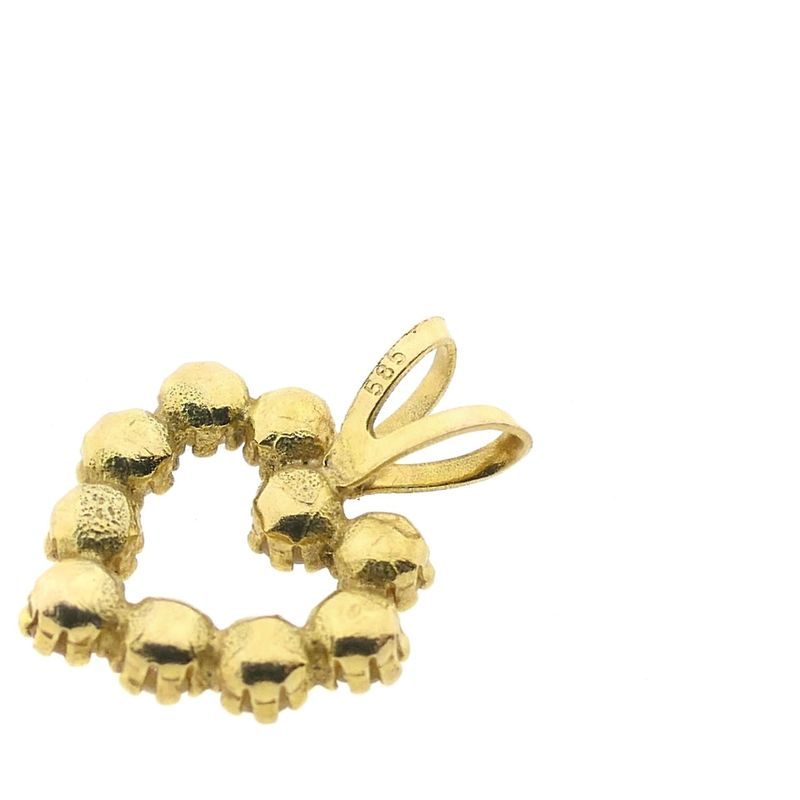 Image 6 of Gold heart pendant with zirconia