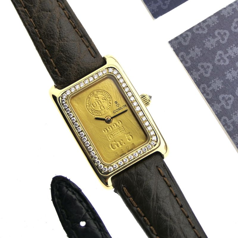 Image 14 of Corum Ingot 5Gr. 46300; 18k. Women's watch with diamonds