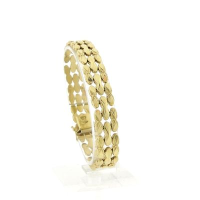 Image 1 of Gold Bismarck link bracelet; 19.5 cm