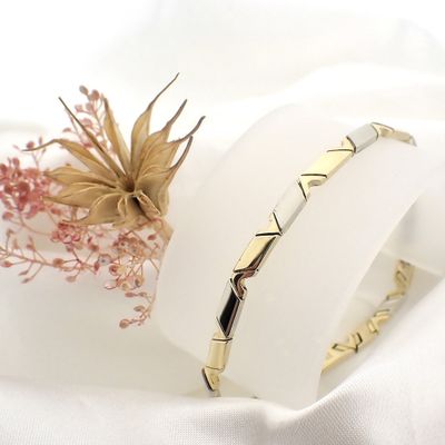 Image 2 of Two-tone gold fantasy link bracelet | 19.5 cm