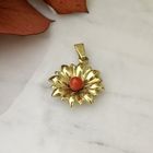 Image 2 of Gold pendant with blood coral
