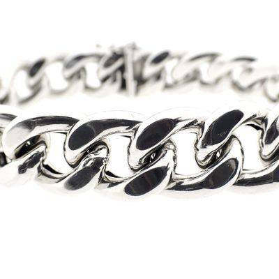 Image 2 of Sturdy silver gourmet bracelet | 20 cm