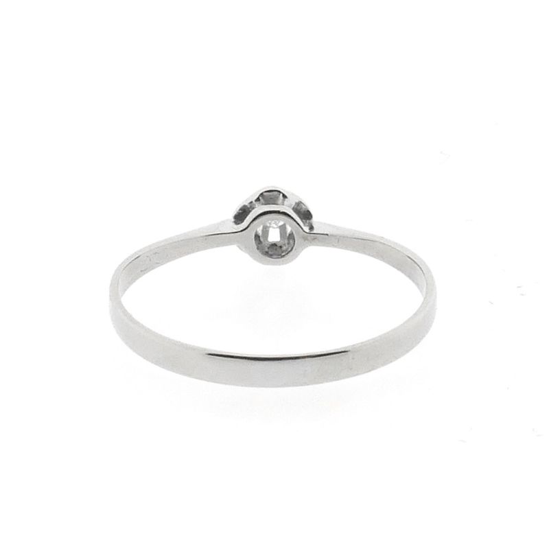 Image 4 of White gold solitaire ring with diamond | 0.03 ct.