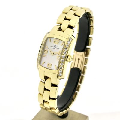 Image 2 of Baume & Mercier Hampton Milleis 65370; 18k gold women's watch with diamonds